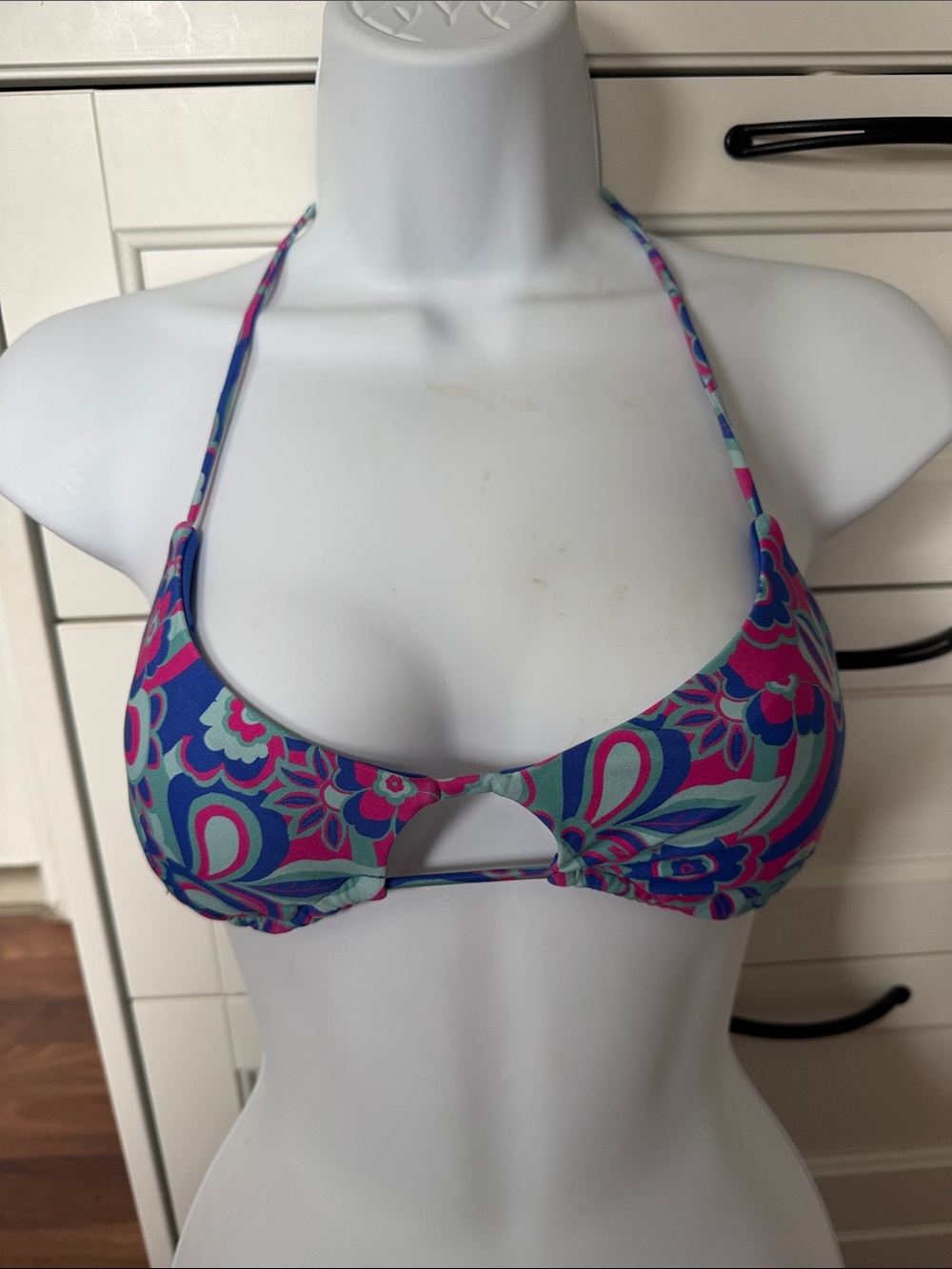 Floral Halter Bikini Top